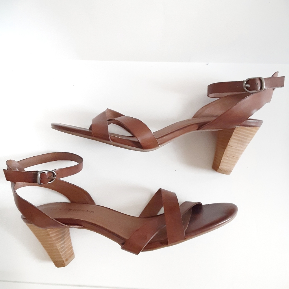 Lucky Brand Parcia Tan Heel Sandal Sz 10